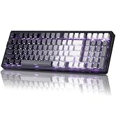 ZORNHER ZH980 Wireless Mechanical Gaming Keyboard,95% Black &amp; White Hot-Swappable Custom Creamy K...
