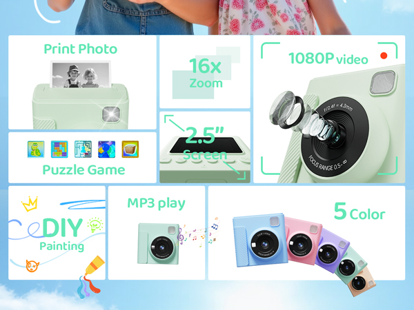 Kids Camera Instant Print