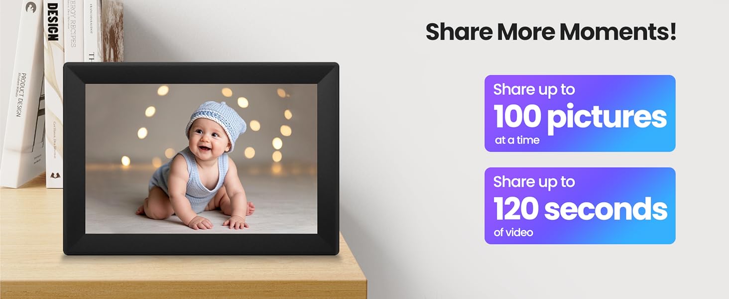 Uhale 10.1inch Digital Picture Frame WiFi Smart Touch Screen Digital Photo Frame