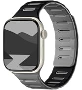 Bandletic Magnetic Sport Band Compatible with Apple Watch Bands, Duo-Color Design Silicone Loop S...