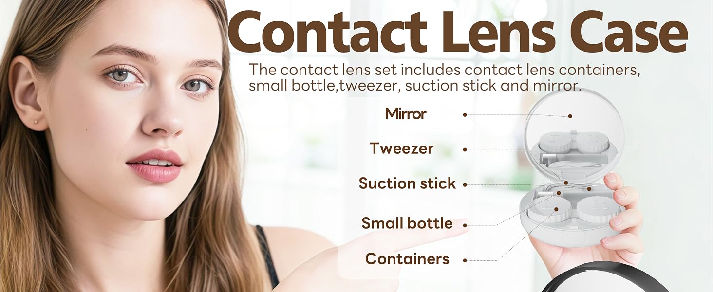 contact lens case, travel contact case, cute contact lens case