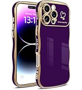 IAIYOXI for iPhone 16 Pro Max Case for Women &amp; Girls - Cute Wave Design with Curly Shape, Heart P...
