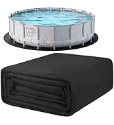 POOLHACKER 15 Ft Pool Liner Pad, Round Pool Liners for Above Ground Swimming Pools, Durable Geote...