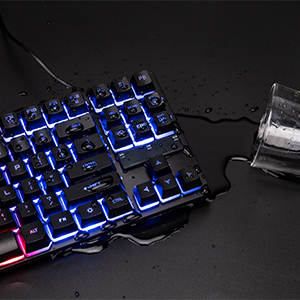 membrane keyboard pc keyboard rainbow keyboard tenkeyless keyboard gaming keyboard backlit