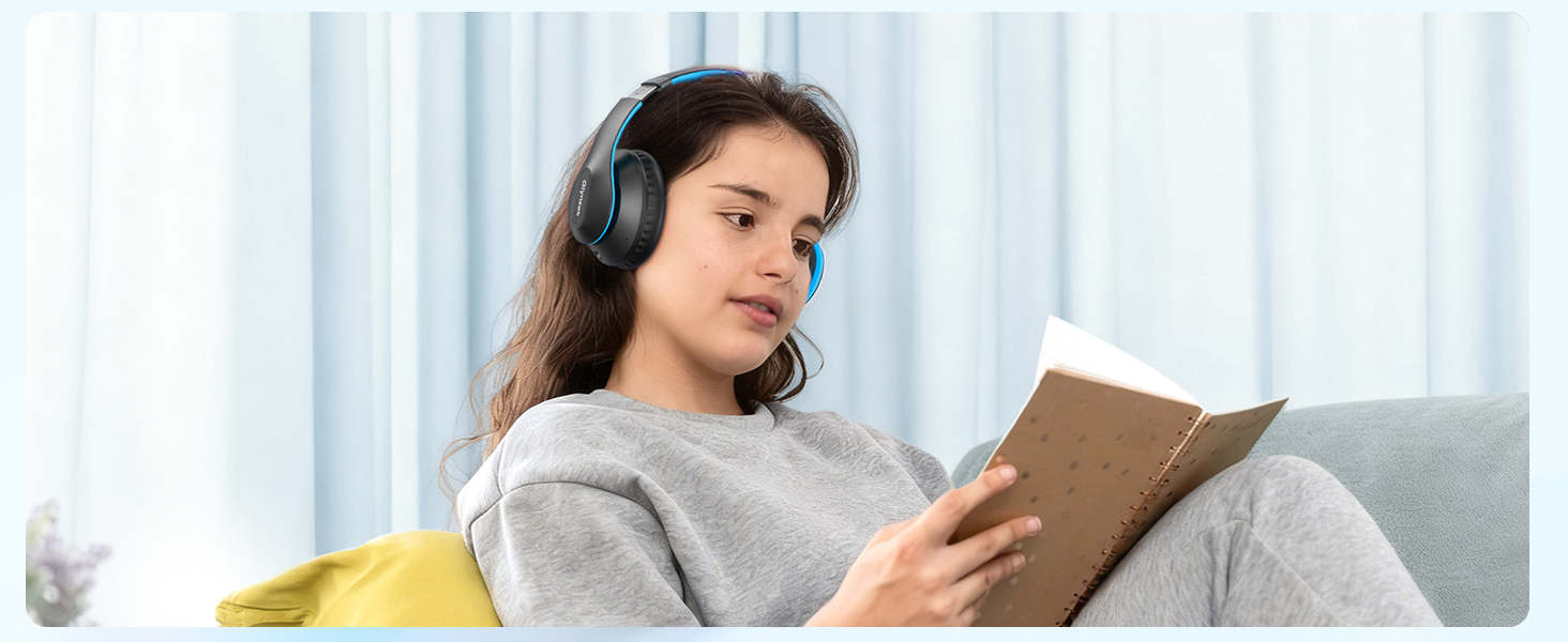 Headphones ear cups are made of PU artificial leather,waterproof and not easy to deformation