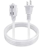 6ft Power Strip with 3 Outlets, 16/2 SPT-2, 13 Amp 125V 1625 W, 2 Prong Extension Cord Socket for...
