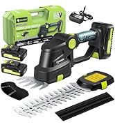 Saker Cordless Hedge Trimmer-20V Electric Shrub Trimmer Grass Shears Handheld Grass Cutter, Hedge...