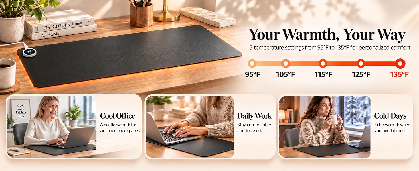 heated desk pad mat