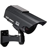 F FINDERS&amp;CO Dummy Solar Security Camera, Bullet Fake Surveillance System with Realistic Red Flas...