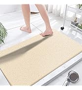 Extra Large Shower Mats Non Slip Without Suction Cups, 23.6×47.2 Inch, Bath Mat for Textured Tub ...