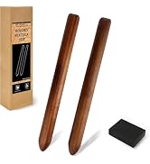 Golyhel 2 Pack Wooden Bread Spurtle Set, 11 Inch Natural Wood Stirring Stick for Sourdough, Porri...