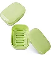 Quatish 2 Pack Travel Soap Container, Portable Soap Holder with Lid, Travel Bar Soap Holder, Soap...