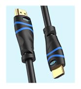 BlueRigger 4K HDMI Cable 25FT (4K 60Hz, HDR10, in-Wall CL3 Rated, High Speed, HDCP2.2, eARC) - Lo...