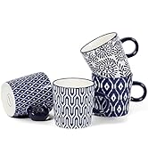 Selamica Ceramic 3.5 Oz Espresso Cups, Espresso Mugs 2.5 Inch Demitasse Cups, Mini Coffee Cups fo...