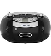 TOMASHI Bluetooth CD Player Boombox with Cassette Recorder | AM/FM Radio,USB/SD Playback,Remote C...