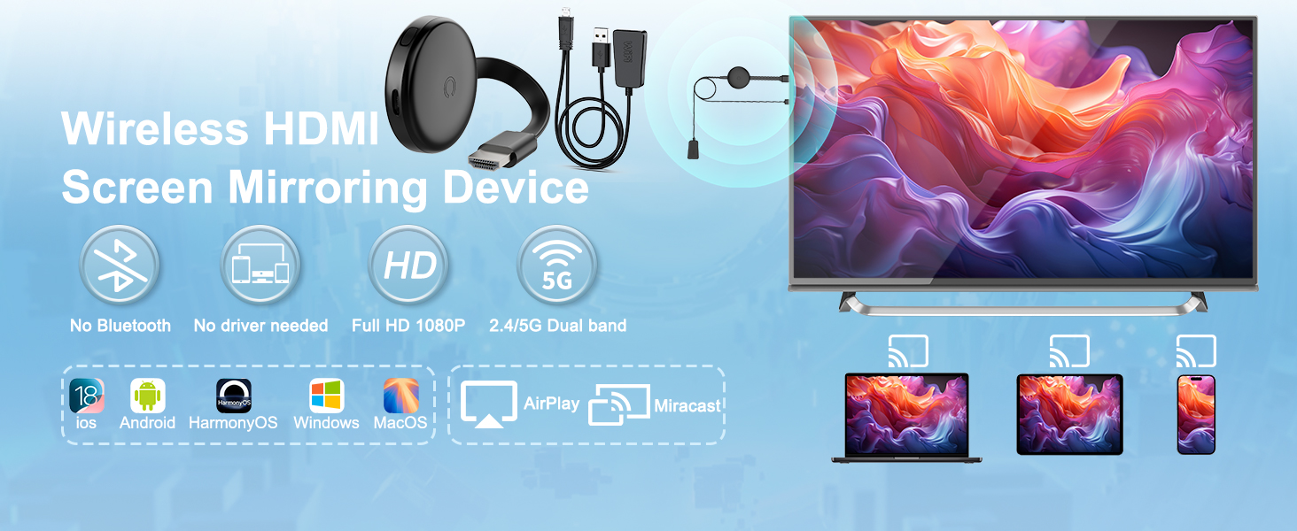 wireless hdmi screen mirroring device