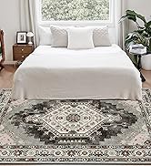 Joydeco 5x7 Area Rugs for Living Room, Machine Washable Vintage Area Rugs, Low Pile Non Slip Carp...