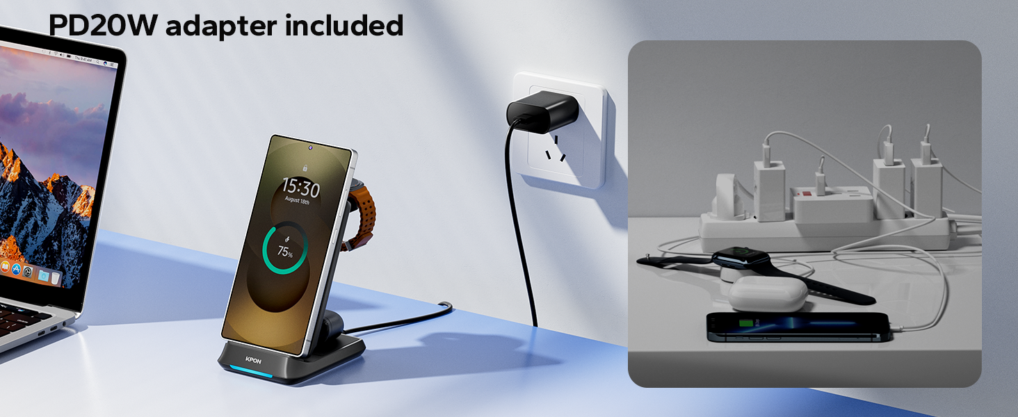 3in1 wireless charging station for samsung&amp;amp;amp;apple