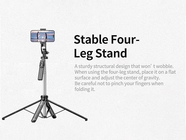 Selfie Stick Tripod, Extendable Tripod for Phone &amp; Selfie Stick with Detachable Phone Holder