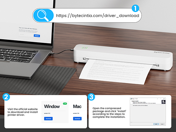 Series of laptop or desktop computer screenshots showing a website or application interface with white documents or forms.