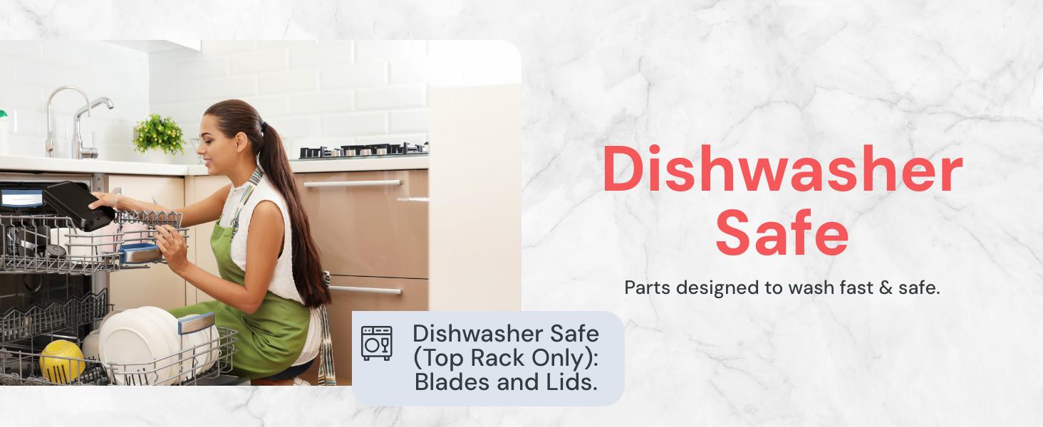 Blades &amp;amp; lid are dishwasher safe