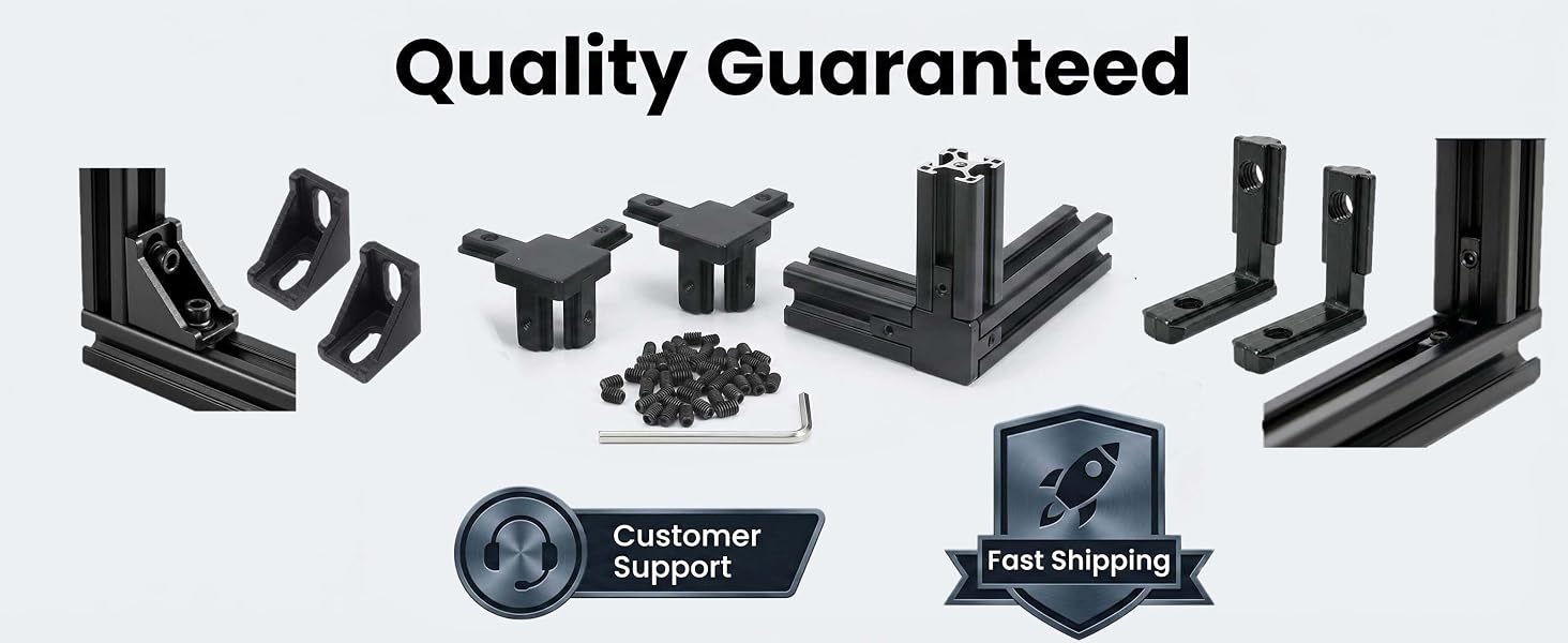 3-way corner top bracket black kit
