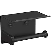 ARSUK Toilet Roll Holder with Cell Phone Shelf, Kitchen Bathroom Wall Mounted Tissue Paper Dispen...