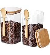 Unbreakable Glass Jars with Airtight Lids and Spoons, 2Pcs Overnight Oats Containers with Lids an...