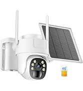 KKB 4G LTE Cellular Solar Security Cameras Wireless Outdoor, No WiFi Security Camera Built-in SIM...