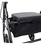Walker Bag,Under Seat Rollator Bag,Rollator Seat Bag 4 Wheeled Walker Rollator Wheelchair Frame R...