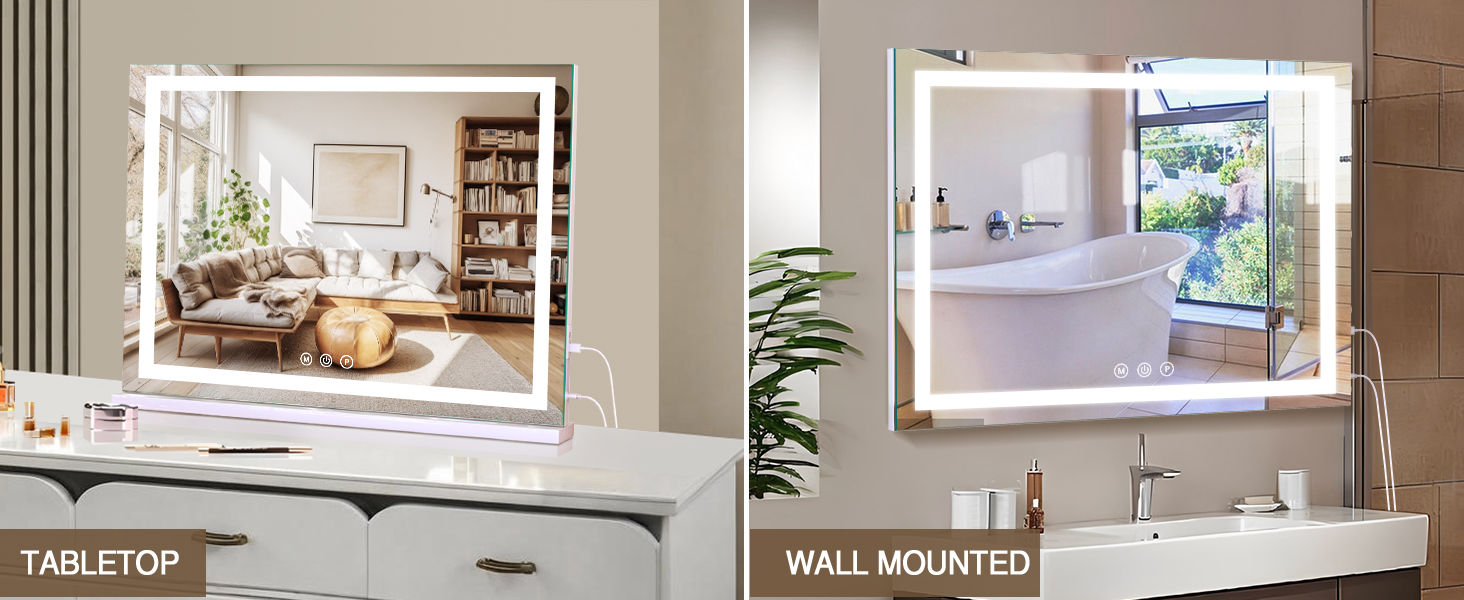mirror with light