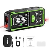 Huepar Professional Dual Laser Measuring Tool 393ft, Rechargeable Bilateral Laser Measurement Too...