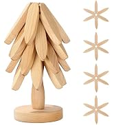Wooden Trivets for Hot Dishe, Tree Shape Trivet Set, 4 Wooden Trivet + 1 Stand Stored Like a Tree...