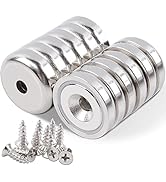 MAGXCENE Neodymium Countersunk Hole Disc Magnets Heavy Duty, Strong Permanent Flat Cup Rare Earth...