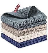 Nialnant 100% Cotton Kitchen Hand Towels,4 Pack Soft Absorbent Dish Towels for Kitchen,Quick Dryi...