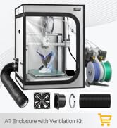Upgrade 3D Printer Enclosure with Ventilation Kit for Bambu lab A1/A1 Mini Combo,Fireproof &amp; Dust...