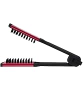 Diane Ceramic Straightening Brush with Nylon Bristles for Smoothing and Styling Thick Coarse Hair...