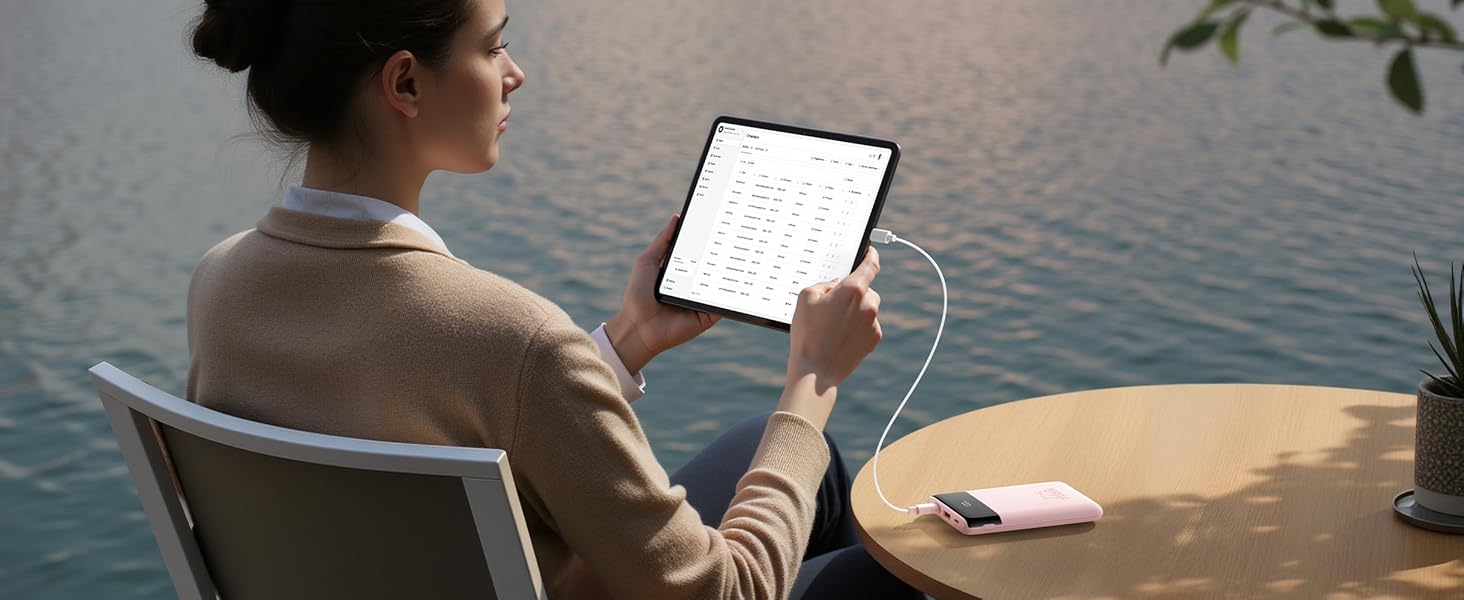 Essential for professionals! This power bank charges your laptop and phone all day at work.