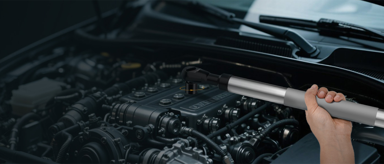 offset extension wrench for impact