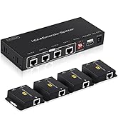 avedio links 1X4 HDMI Extender Splitter 165ft(50m), 1080P@60Hz HDMI Extender 1 in 4 Out Over CAT ...