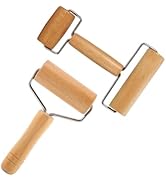 Small Wooden Rolling Pin for Baking, 7 Inch Mini Dough Roller, Non Stick Pizza Roller for Pastry ...
