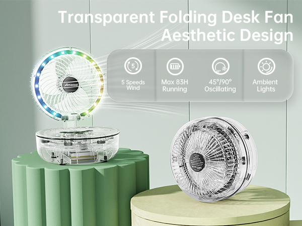 5-speed small table fan
