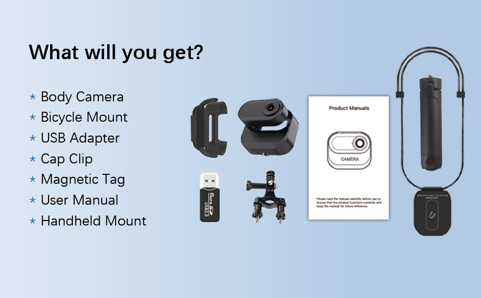 necklace camera with audio and video