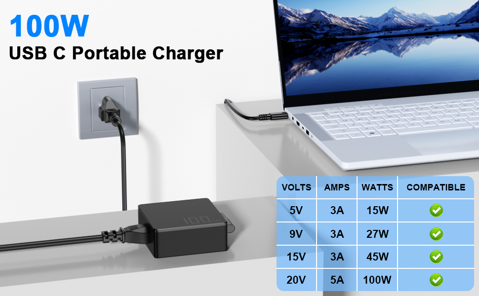 100W Laptop Charger