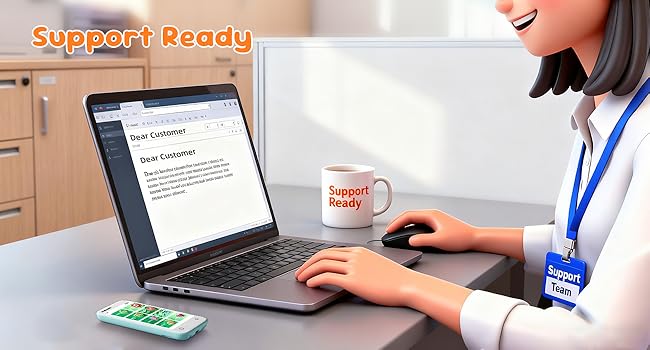 Support Ready—help with app installs, firmware updates, lag, file transfer, Bluetooth issues.