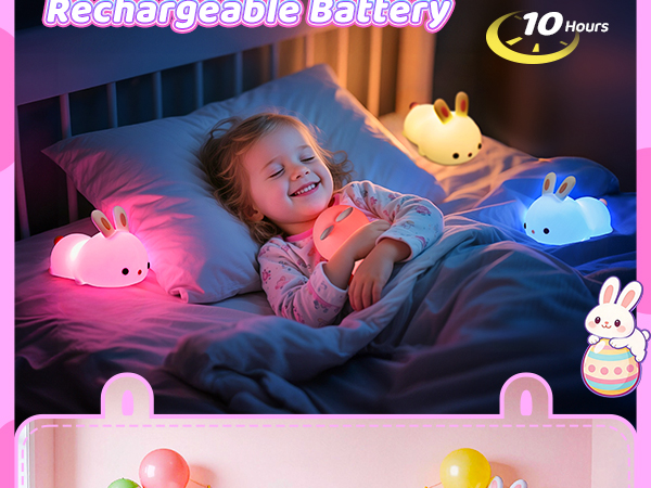 bunny night light for kids night light for baby nursery night light kids lamp