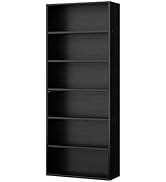 Shintenchi Bookshelf,6-Tier Open Bookcase and Bookshelves,6 Shelf Display Storage Shelves Floor S...