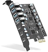 Sinefine PCIe to USB 3.0 Expansion Card 7 USB Ports (4 USB Type-A and 3 USB Type-C Ports), PCI Ex...