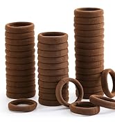 100 Pcs Thick Seamless Hair Ties, Ponytail Holders Hair Accessories No Damage for Thick Hair (Dar...