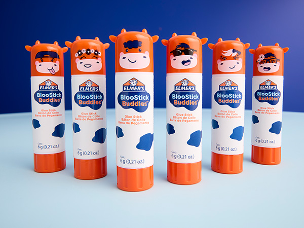 Elmer's Glue Sticks Combo Pack, BlooStick Buddies and Disappearing Purple Glue Sticks, 6g, 12 Count